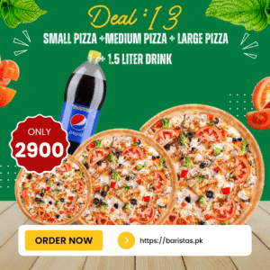 Deal 13 – Small, Medium & Large Pizza + 1.5L Drink Combo 🍕🍕🍕🥤