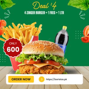 Deal 4 – Zinger Burger, Fries & Drink Combo 🍔🍟🥤